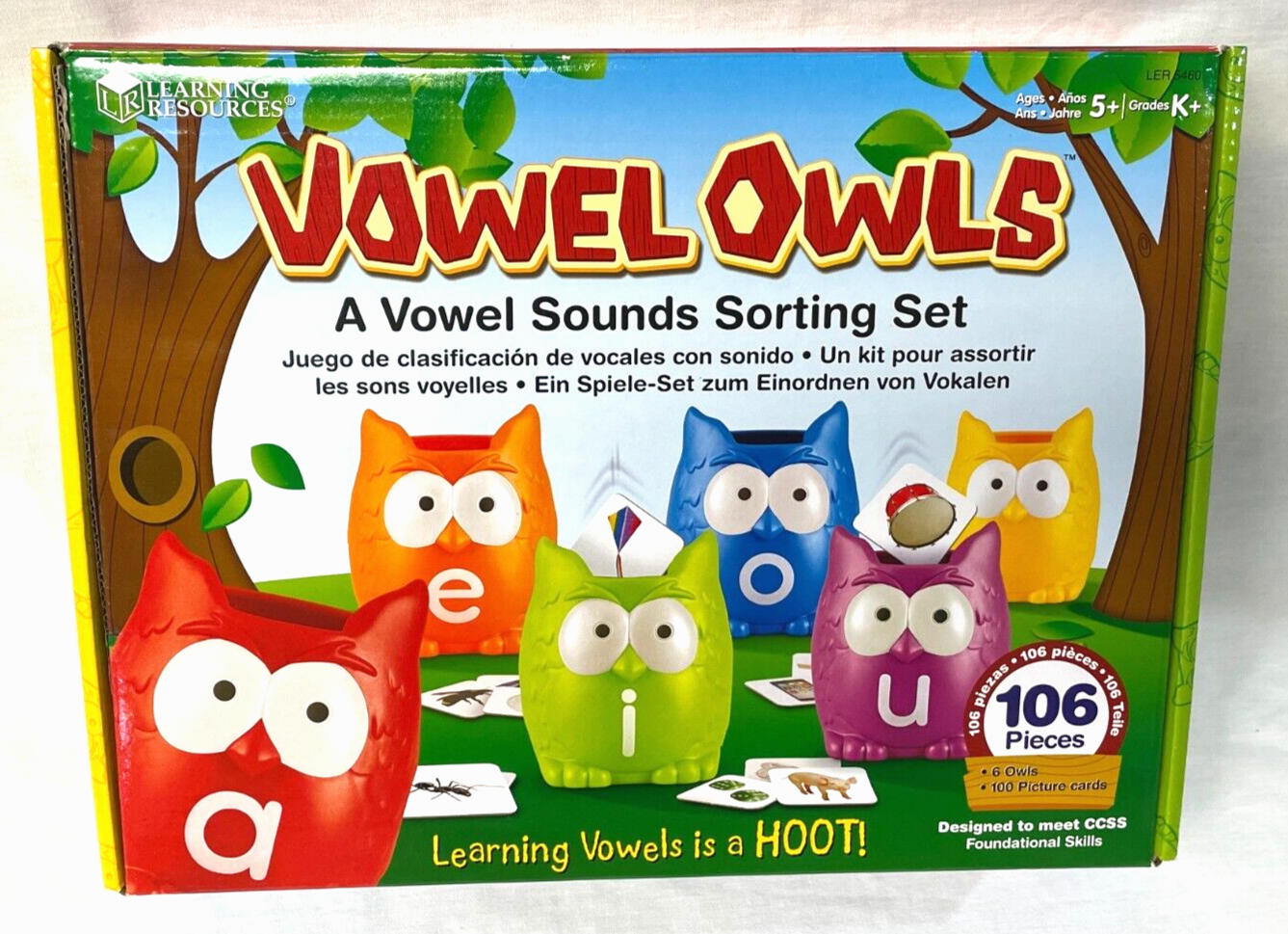 Learning Resources Vowel Owls Sorting Game for Phonics Fun  -image