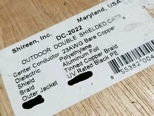 Shireen DC-2022 Cat6 SF/UTP Double Shielded Outdoor Network Cable UV Black /50ft