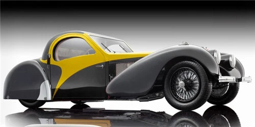Bauer for Bugatti Type 57SC Atalante 1937 B003 yellow limited edition 1/12 Truck - Image 2 of 4