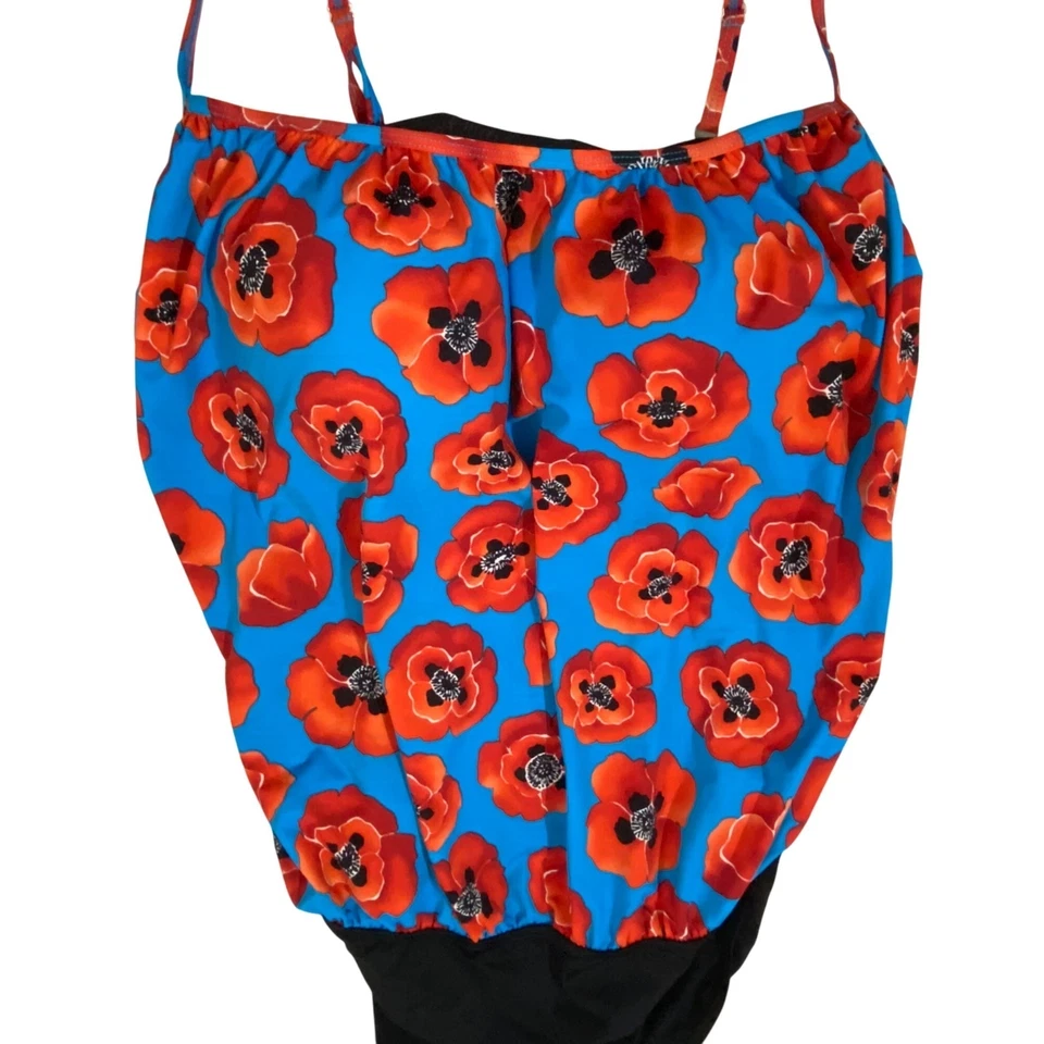 Traje de baño Jones New York de una pieza talla 14 control de barriga floral tropical vacaciones Foto 3 de 4