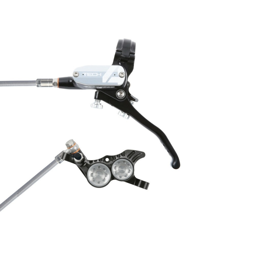 freno a disco anteriore tech 4 v4 4 pistoni argento/nero HOPE freni mtb