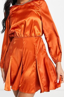 knee length dresses for ladies Rihoas Wine Red Silk Style Dress Bell Sleeve Sash Mini for Date Night, Cocktail, Christmas, Wine Red / S main image 1