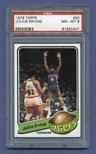 1979 JULIUS ERVING DR. J PSA 8 NM-MT GRADE TOPPS HOF PHILADELPHIA 76'ERS #20 RZC