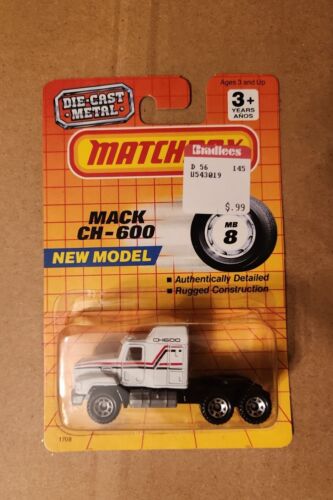1990 Matchbox Mack CH-600 Cab Rig Truck #MB-8  - Photo 1 sur 2