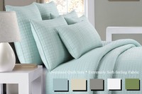 Eastend Home Fashions Square Box Quilted Pattern Quilt Set Oversized 110 Gsm ... on sale Eastend Home Fashions Square Box Quilted Pattern Quilt Set Oversized 110 Gsm ... on sale