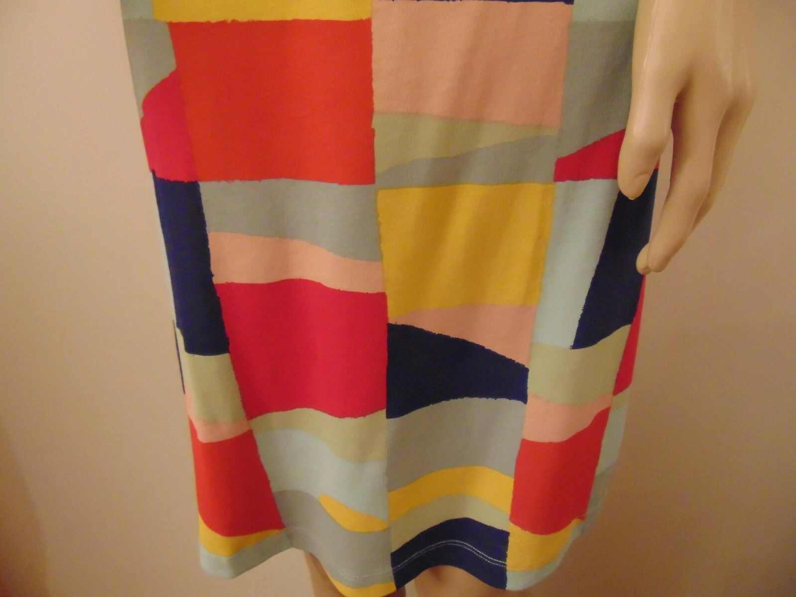 Abito Kimberly Tory Burch Red Canyon Colorscape nuovo con etichette taglia S Reatil $225