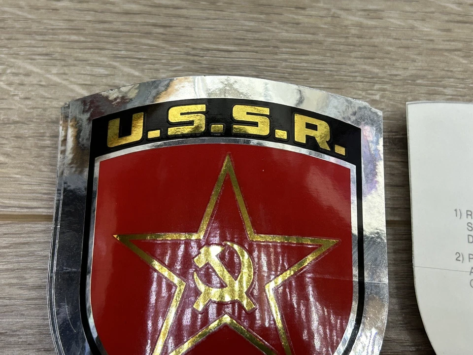 USSR Russia Weatherproof Aluminum Foil Sticker Decals Made In Holland Lot Of 50 - Image 2 of 4