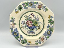 Vintage Masons Strathmore Plate Floral Octagonal Shape Ironstone 21cm