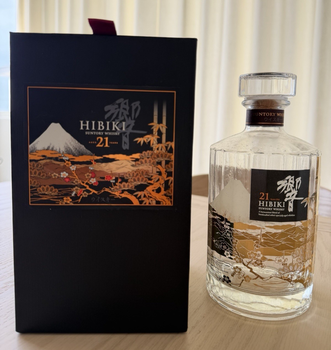 Suntory Whisky Hibiki 21 Mt. Fuji Design Empty Bottle + Box | eBay