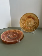 JEANETTE ANNIVERSARY 6.25 Plates Orange Depression Carnival - Set Of 4