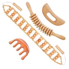 4Pcs Wood Therapy Massage Tools Lymphatic Drainage Massager Wooden Massager B...