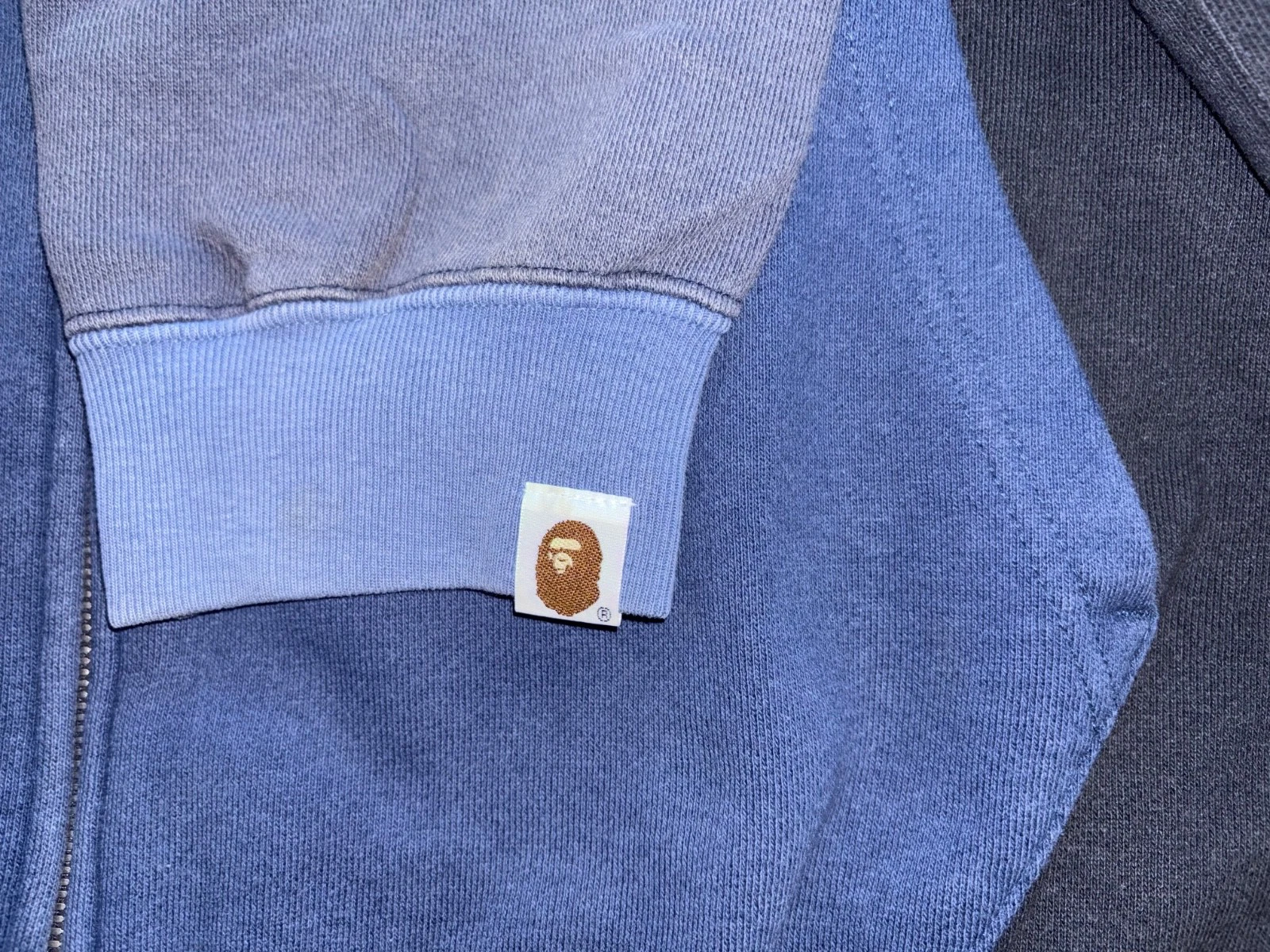 A BATHING APE (BAPE) Felpa con cappuccio full zip A Bathing Ape uomo taglia L blu