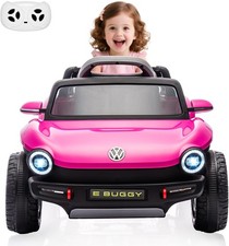 Licensed VW Beetle Ride On Car for Kids w/ Remote, Lights, Music, USB, 4-Wheel