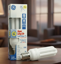 GE Super Long 7 Years Life Soft White 75 Energy Saving Bulb 20 Watts