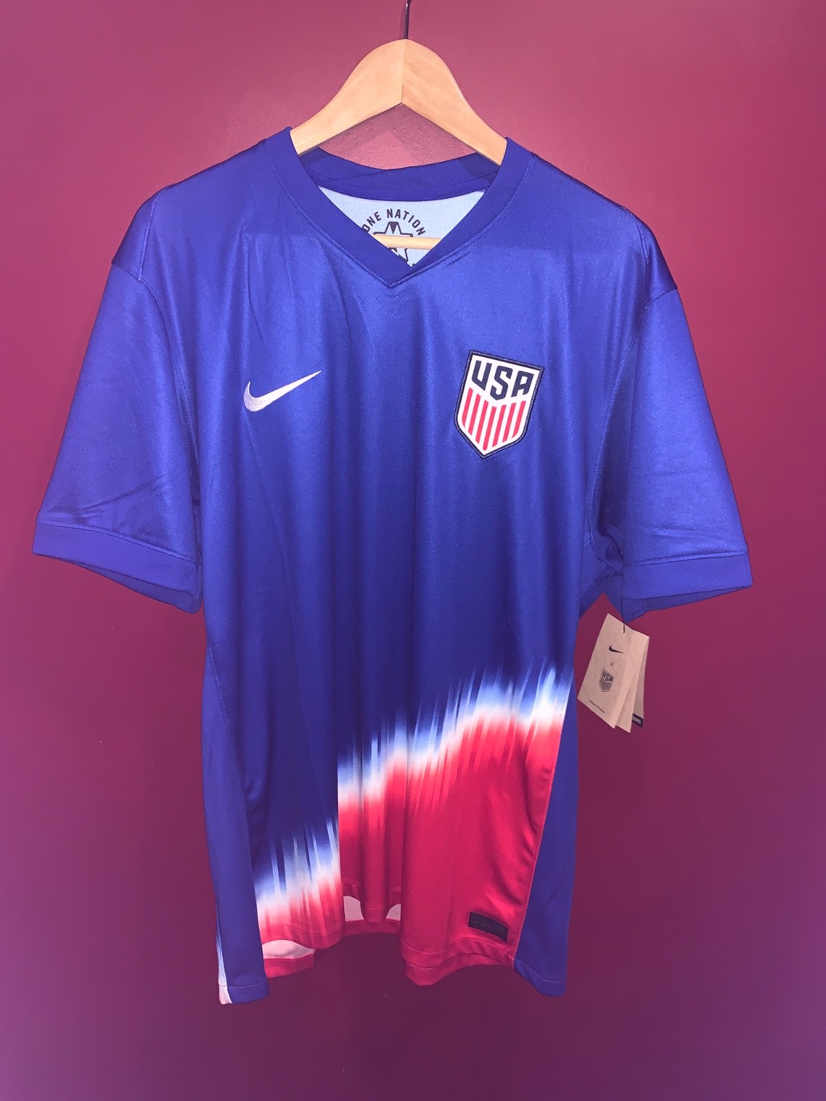 Men’s USA 2024 Nike Stadium Jersey Size XL NWT USMNT Color Blue