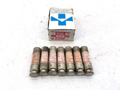 Lot of 7 New Gould Shawmut TR-1R Tri-Onic Time-Delay Class RK5 Fuse 1A 250V TR1R