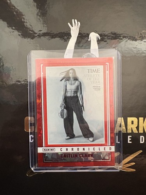 #ad #ad 2025 Panini Chronicled Caitlin Clark TIME Athlete #99 Red Cracked Ice $125.00