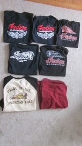 Group of 7 Indian Motorcycle shirts