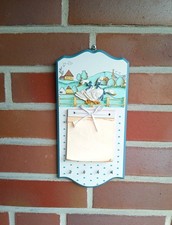 Schlüsselbrett Holz 30 x 15 cm Motiv Gänse Retro Nostalgie