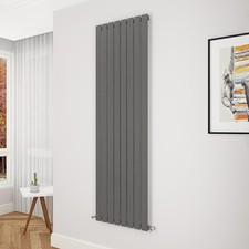 Flat Panel Radiator Vertical Central Heating Rad 1800x544mm Single Anthracite