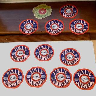 11 Yale Harvard Lassco Steam Ship Company Los Angeles Luggage Stickers 1920s