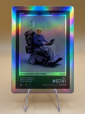 Beeple Everydays #6741 ME AFTER 5 YEARS WEB3 || Basic Pre-Alpha/100 Trading Card