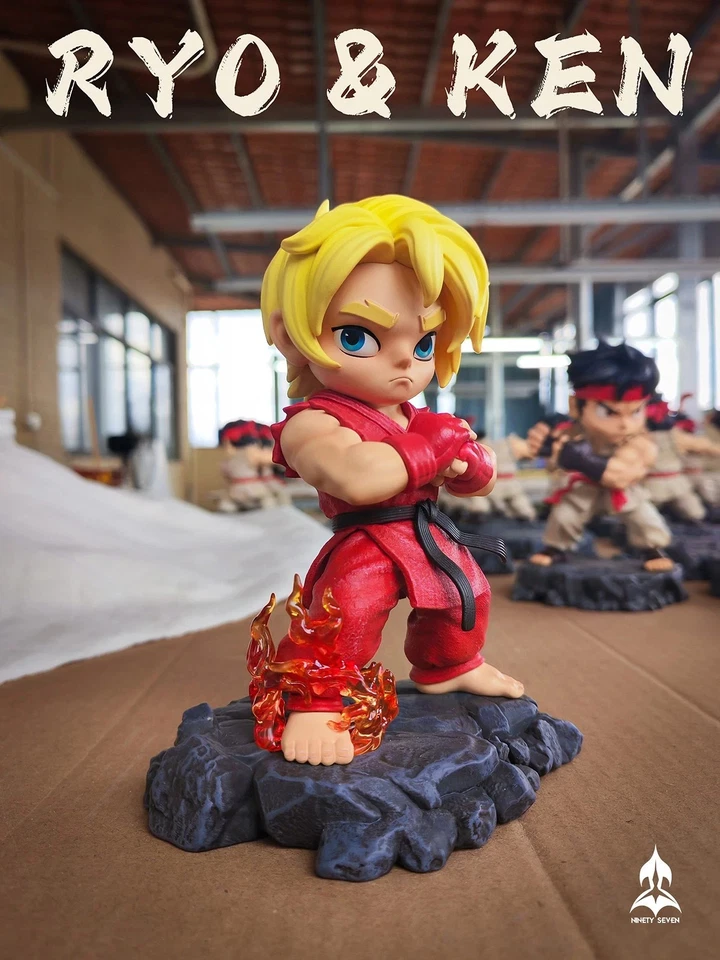 NINETY SEVEN KEN Street Fighter Resin Ornaments Figure H15CM Model - Image 3 of 4