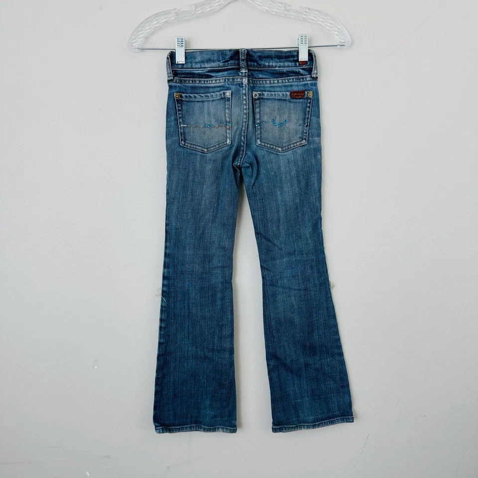 Pantalones de mezclilla azules 7 For All Mankind Bootcut para niñas talla 7 Foto 3 de 4