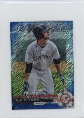 2017 Bowman Chrome Minis Prospects Blue Shimmer Refractor Blake Rutherford 1m01