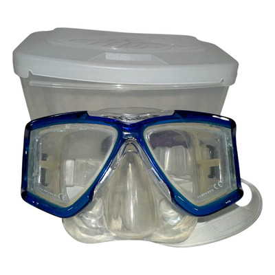 Tilos Kids Panoramic 4 Window Scuba Diving Snorkeling Mask w/ Nose Purge Blue