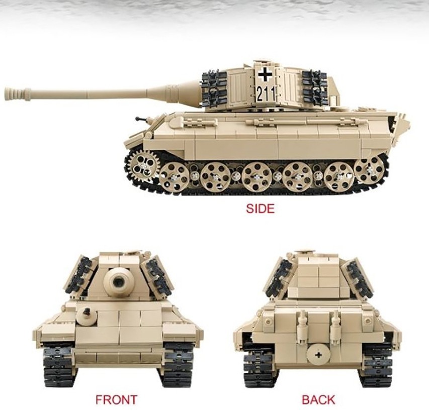 Oxford BrickforMania BM35232 German King Tiger Tank Block Set WW2