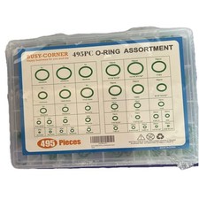 BUSY-CORNER 495 Pieces SAE Metric O Ring Kit with O-Ring Pick & Green     A&6