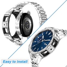 Rugged 316L Stainless Steel Case  BAND for Samsung Galaxy Watch 7 44mm Silver