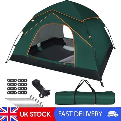Automatisches Pop Up Zelt für 3-4 Personen, verbessertes Campingzelt wasserdicht & UV