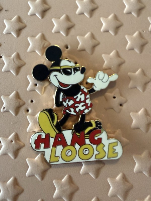 Disney Mickey Mouse Surfer Hang Loose Enamel Pin Single Pin