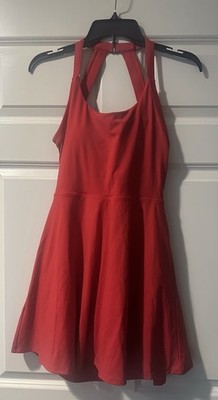 NWT Halara  Twisted Flare Active Dress Shorts w-pockets Womens Medium Salsa/red