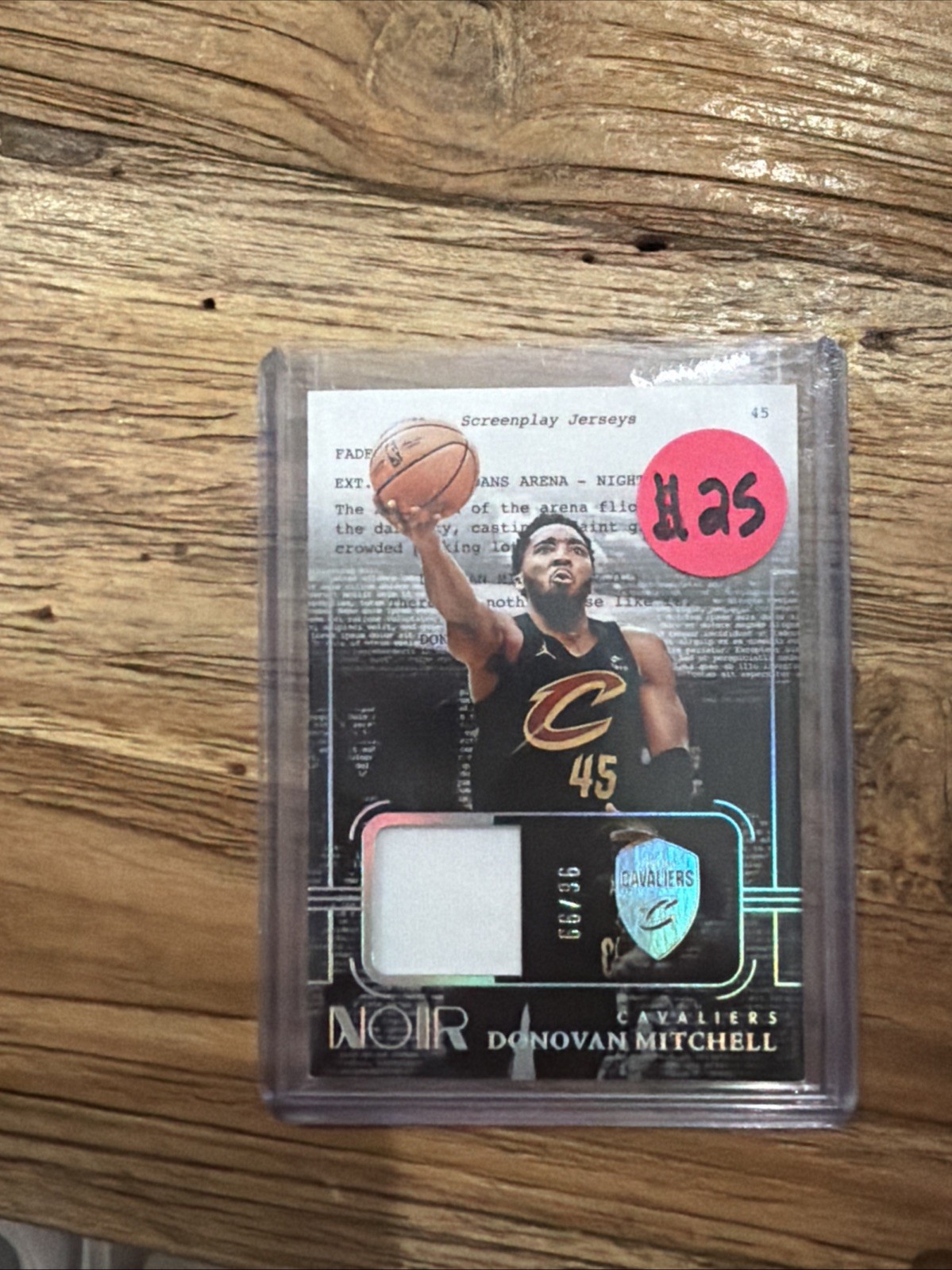 2023-24 Panini Noir Screenplay Jerseys Donovan Mitchell Silver Patch /99