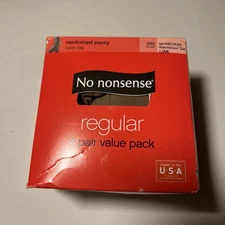 No Nonsense Reinforced Panty Nylon Leg Size C Plus TAN MEDIUM 4 PAIR