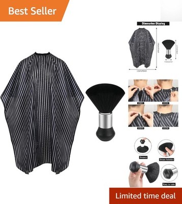 Stylish Professional Barber Cape with Neck Duster   Lightweight & Full Coverage