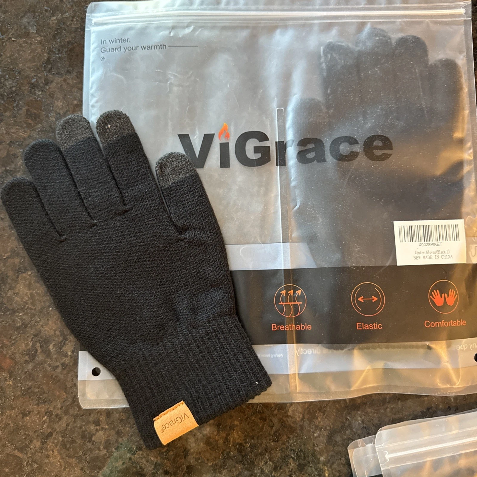5 Pairs of Winter Touchscreen Gloves Warm Anti-Slip Touch Screen Lined Knit x 5