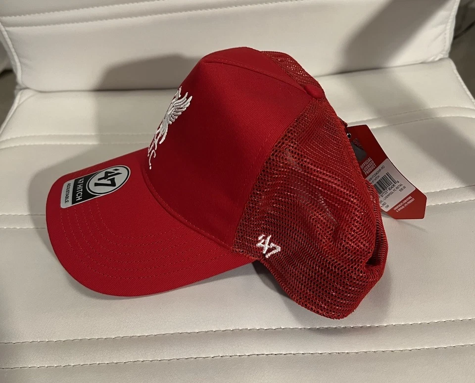 LIVERPOOL FC LFC ‘47 HITCH CLASSIC RED SNAPBACK TRUCKER CAP HAT OSFA NEW NWT - Image 2 of 4