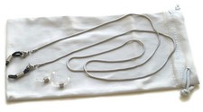 Metal Eyeglass Chain and Sunglass Holder: Stainless Steel Cord Silver color 