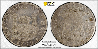MEXICO 8 REALES 1769 KING CHARLES III COLONIAL PCGS VF DETAILS SILVER WORLD COIN