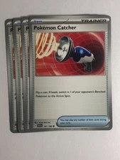 Pokemon TCG Scarlet & Violet 4x Playset Pokemon Catcher 187/198 Near Mint