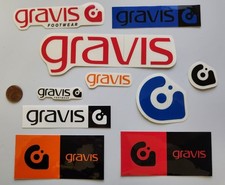 GRAVIS Footwear BIG 9 Sticker Set BURTON Snowboard New Old Stock Flawless