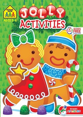 School Zone - Jolly Activities Workbook - 96 Pages, Ages 3 to 6, Preschool, ...