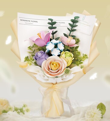 ROKR Assembly Toy Bouquet DIY Flower Building Blocks Xmas Gifts for Children