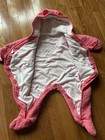 Carter's Baby Girl Quilted Bear Hooded Bunting One Piece Jacket Size 9M Pink — photo 2