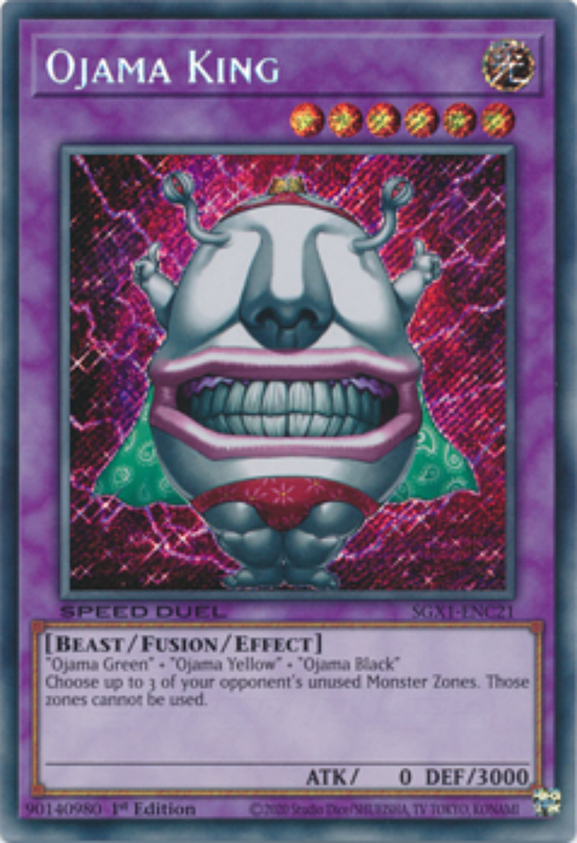 ojama cards yugioh Ojama King 1st Edition N/Mint Secret Rare YUGIOH Card SGX1-ENC21