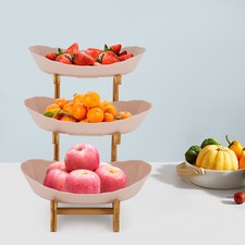 3-Tier Serving Bowls with Stand, Snack Dessert Cake Tray Plate Rack for Wedding